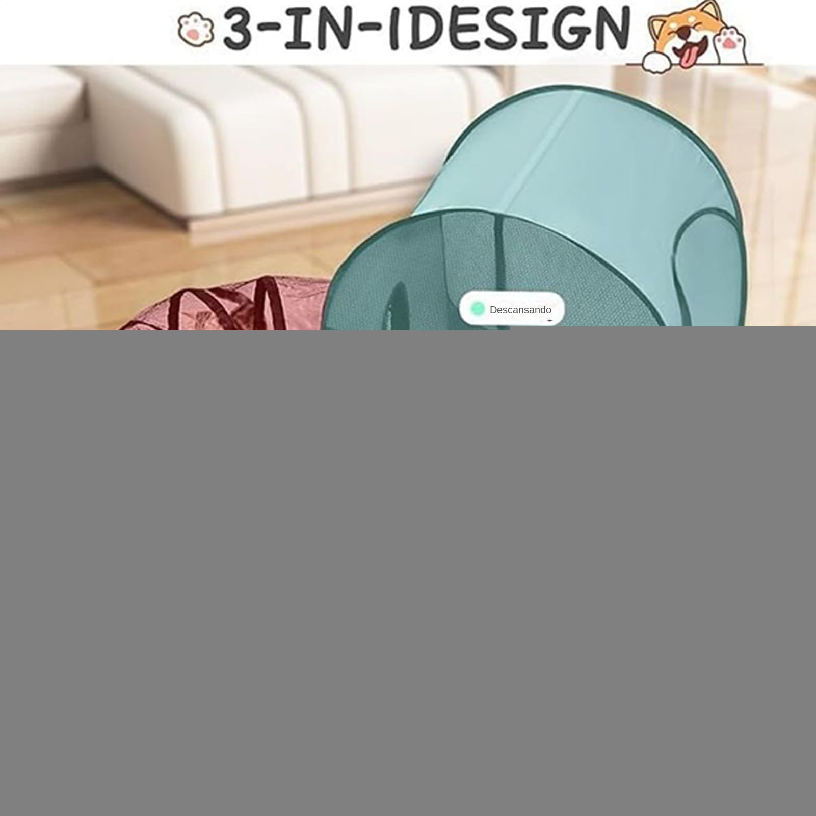 Parque Plegable para Gatos con Túnel, Tienda de Campaña para Gatos de Interior Exterior con Malla Transpirable, Parque Plegable para Mascotas Animales Pequeños para Camping Viajar Jardín
