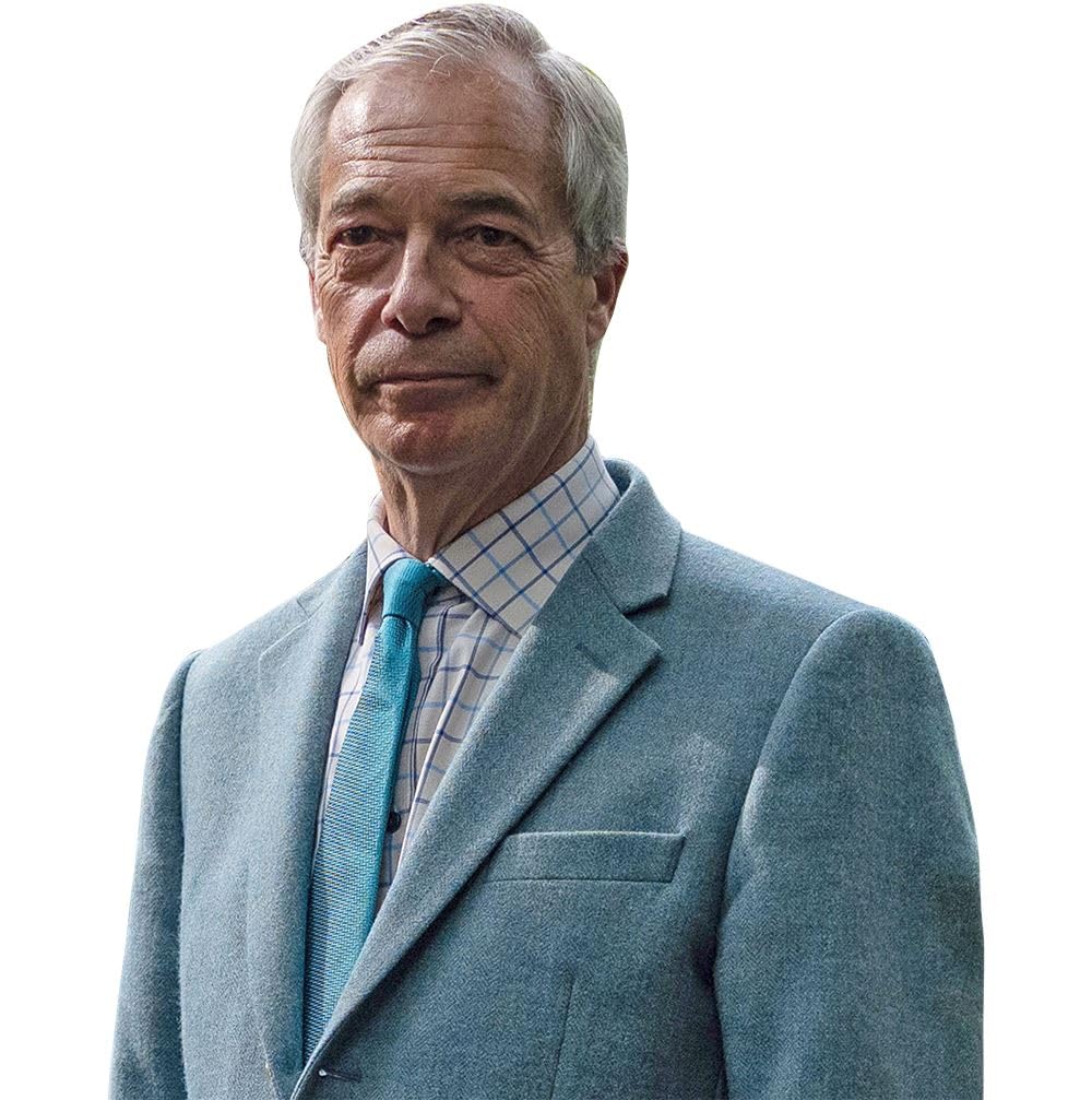 Nigel Farage (Blue Suit) Half Body Buddy Cutout