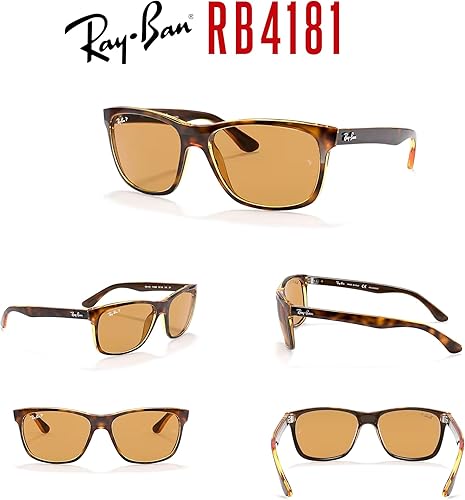 Miniatura 7 de Ray-Ban RB4181 - Gafas de sol para hombre y mujer + paquete con kit de cuidado de gafas de diseñador iWear