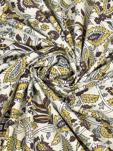 Image of 300 TC 100% Pure Cotton Bedsheet for Double Bed King Size (90x108) inch, Jaipuri Print Double Bedsheet Cotton with 2 Pillow Covers, Sanganeri Printed Flat Bed Cover
