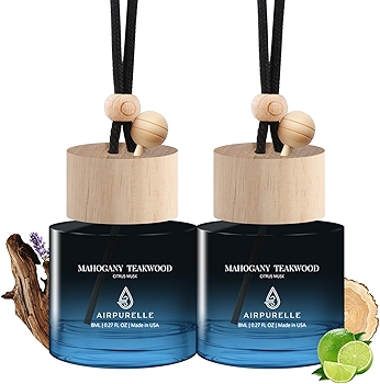 Mahogany Teakwood Hanging Car Air Freshener