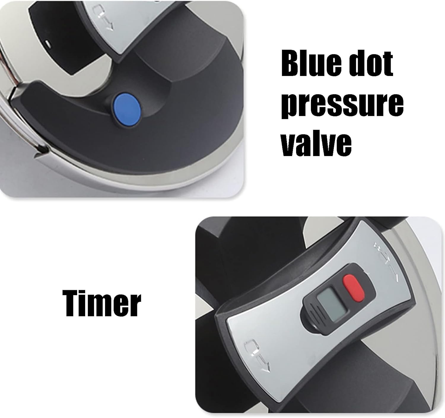 Pressure Cooker Hard Anodized Cooker Pressure Cooker Absorbs Heat Faster And More Energy-Saving Food Is Easy To Stir And Avoid Sticking Suitable for Kitchen Restaurants