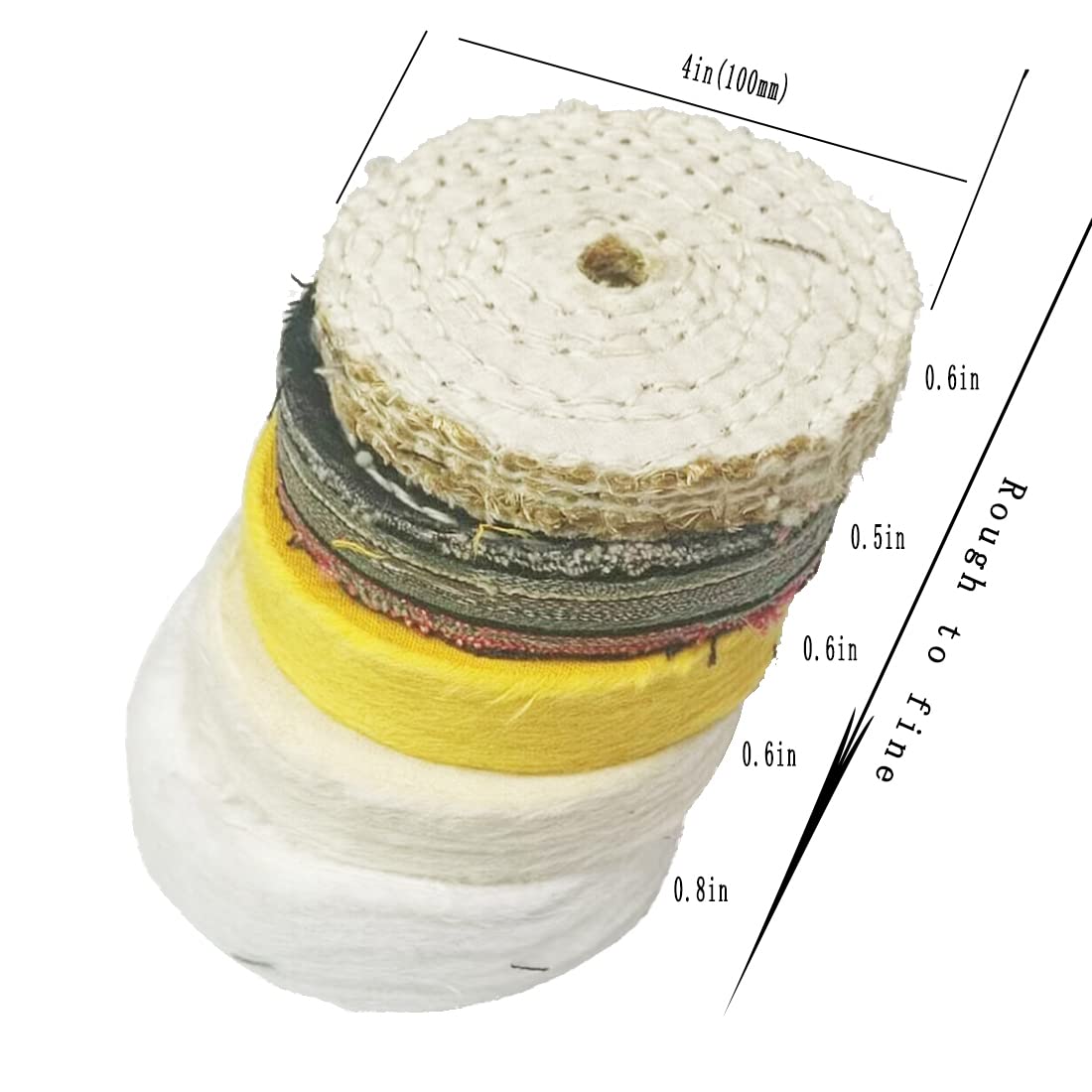 Abrasive Buffing Wheels - 5 Pack -2