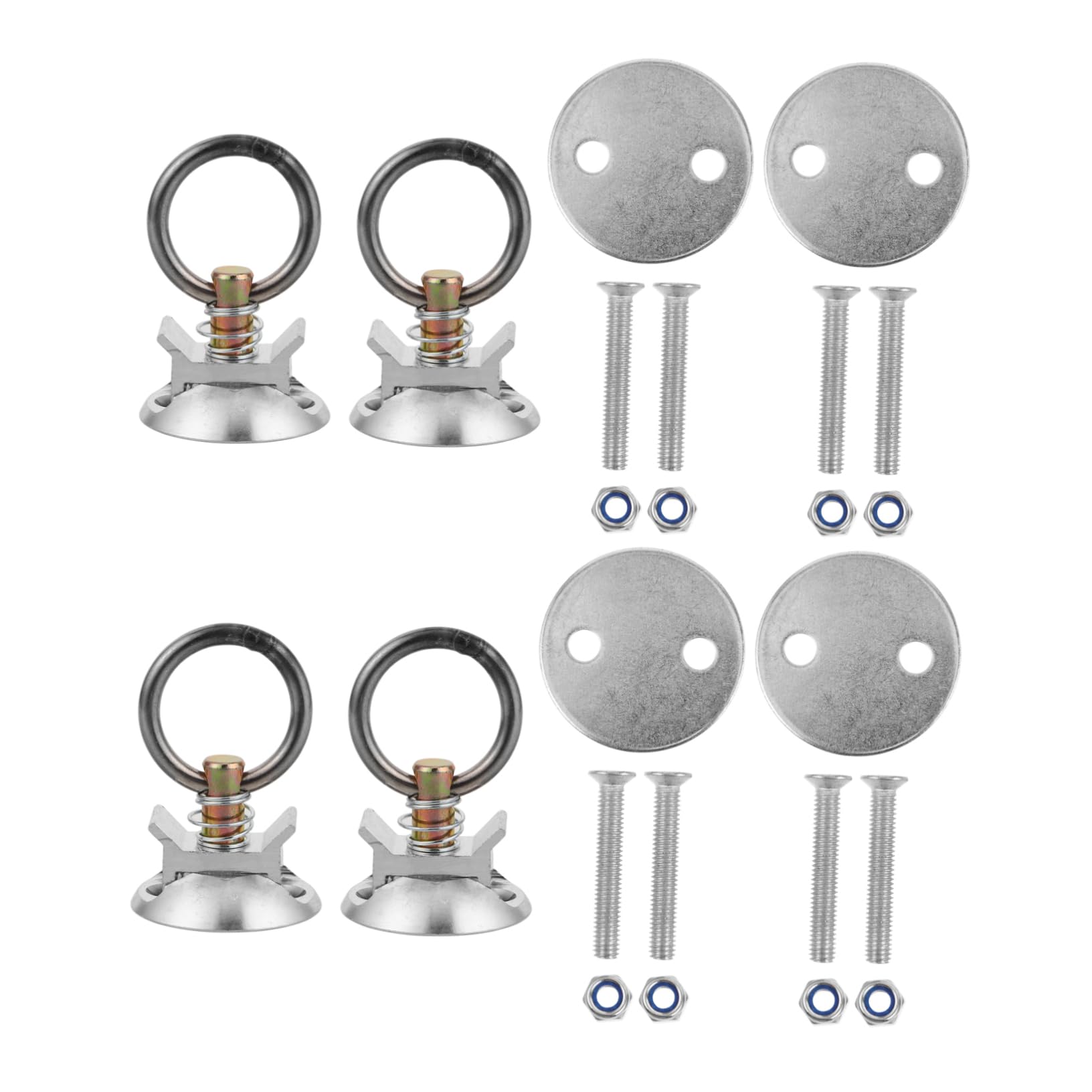 Cabilock Anclaje Redondo De Liberación Rápida Kit De Amarre Para Automóvil Fijación Rápida Alta Capacidad De Carga Material De Aluminio y Acero Inoxidable