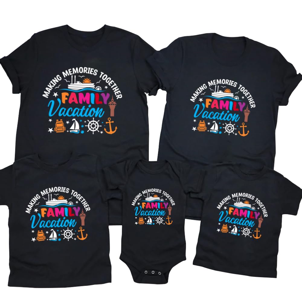 2026 Family Cruise Shirts Plus Size Tops Holiday Matching Shirt Making Memories Together Cruise Ship Tees