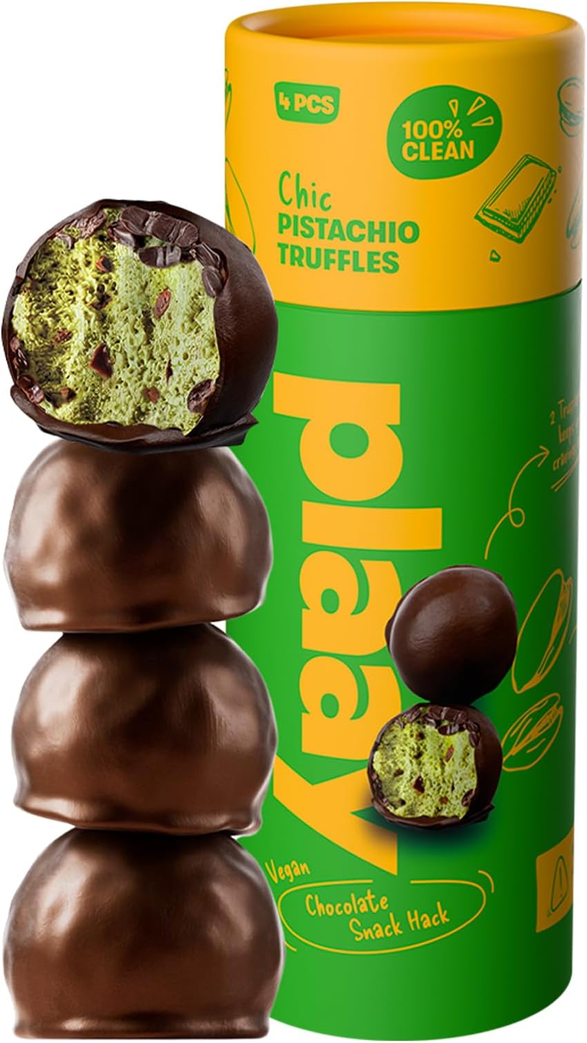 Pistachio Dark Chocolate Truffles – keto-friendly snack with clean ingredients, pistachio-packed indulgence for guilt-free, everyday chocolate bliss – 60g