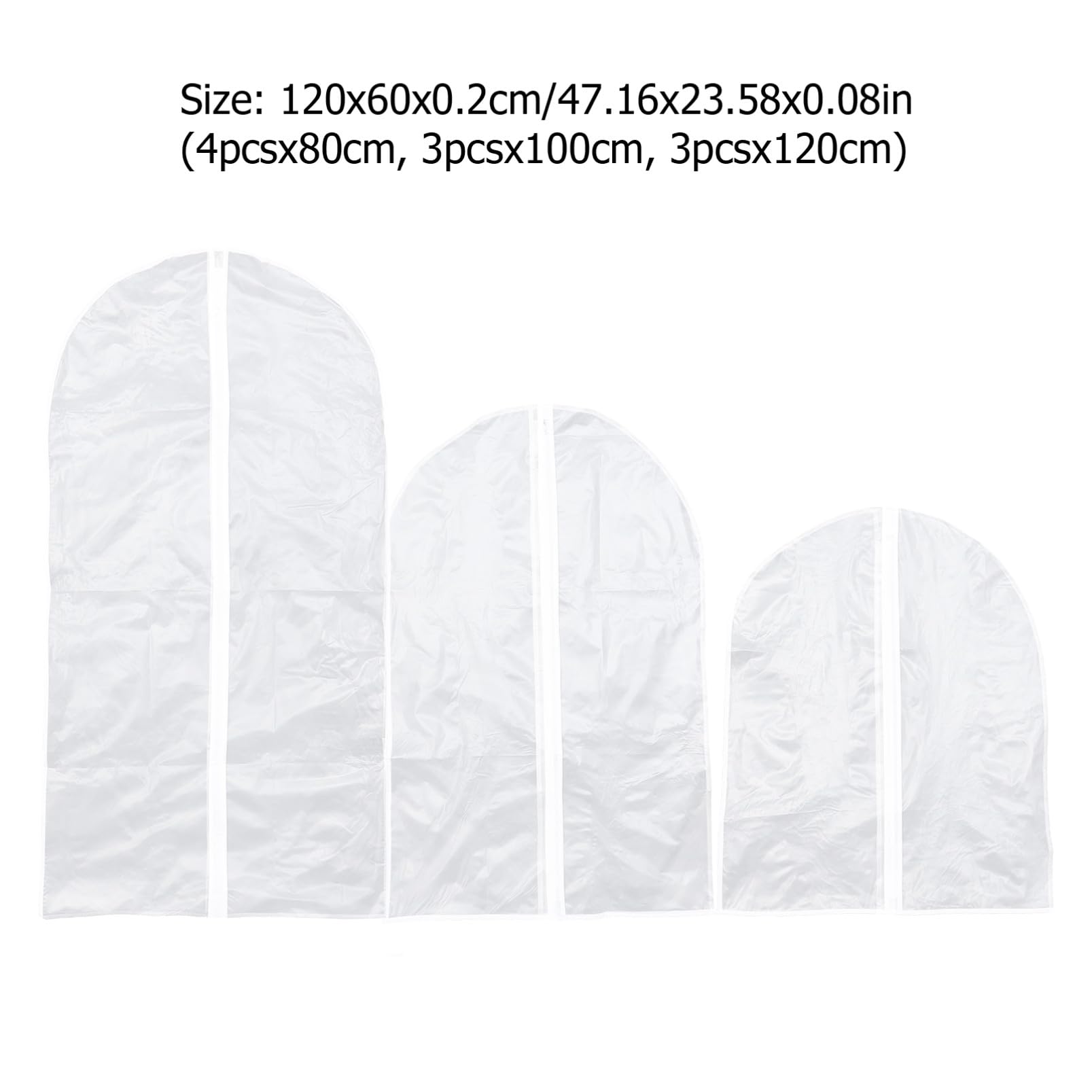 Amosfun 10piezas Fundas Antipolvo Transparentes para Ropa Incluye Protectoras para Abrigos y Vestidos para Guardar Trajes y Abrigos el Armario