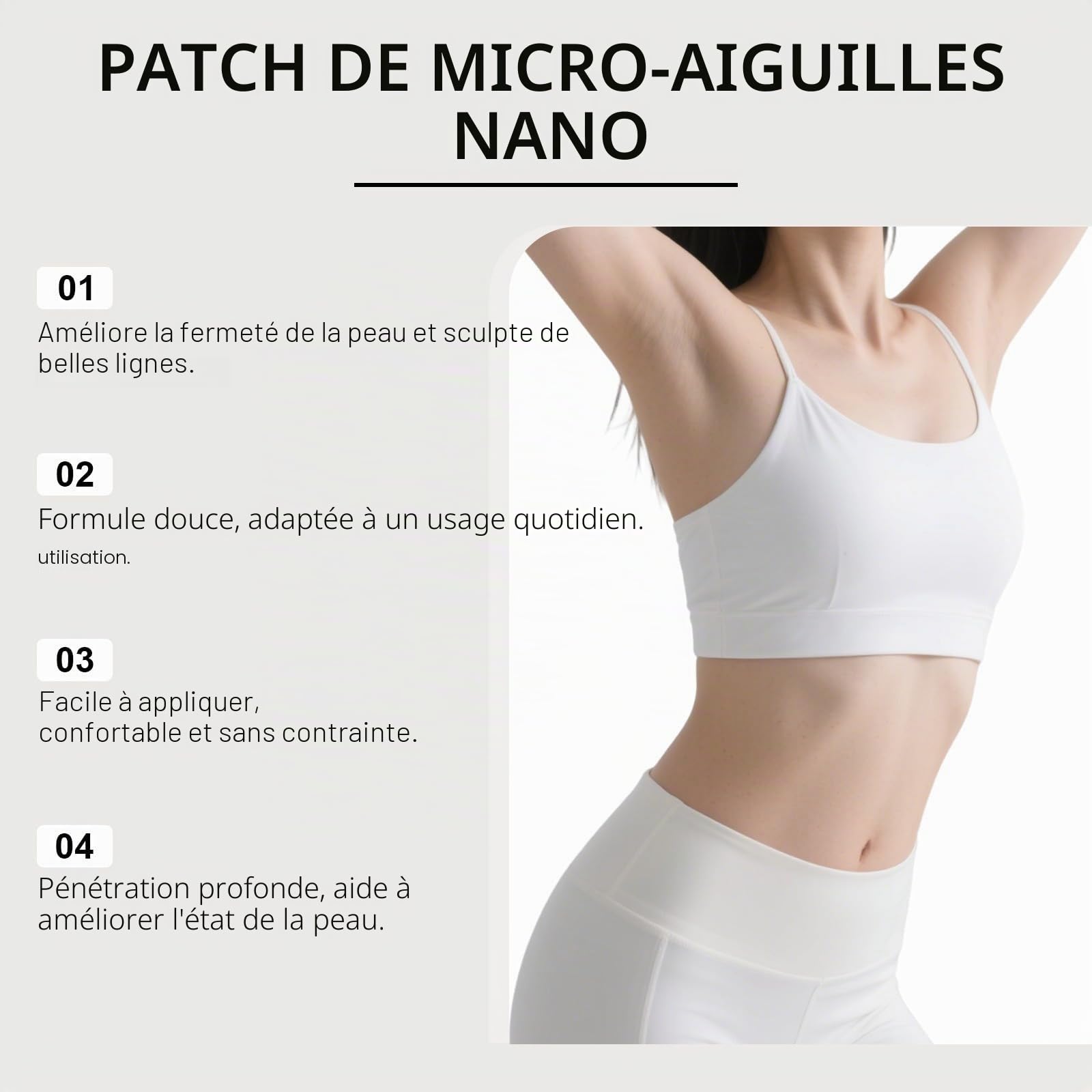 Moringa x Berberine Patch 12 en 1, Patch Nano Microneedle Minceur, Ingrédients Naturels, Facile à Appliquer, Invisible Sous les Vêtements, Idéal pour Homme et Femme