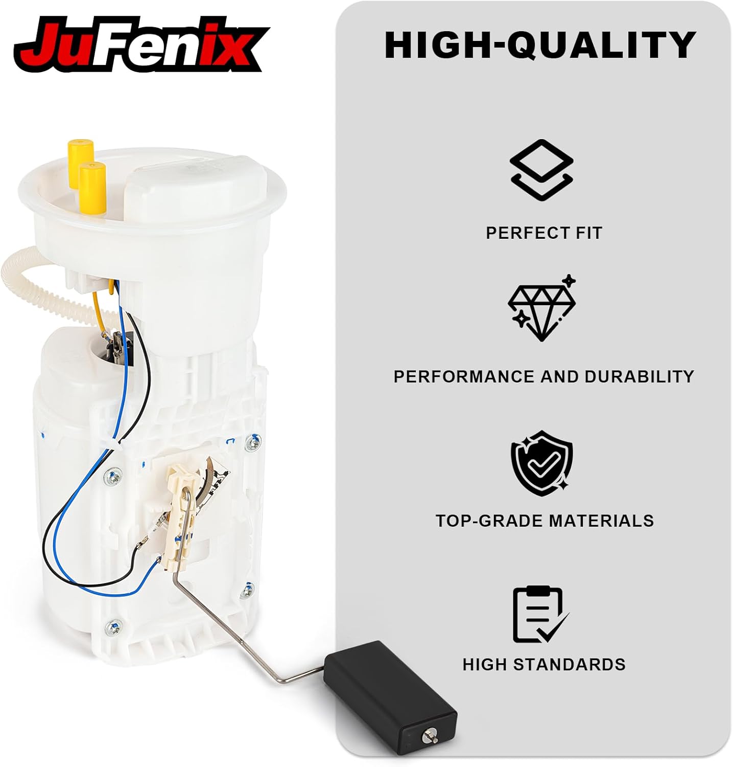 Electric Fuel Pump Assembly Compatible with 1998-2010 VW Beetle, 1999-2006 Golf, 1999-2005 Jetta (1.8L 2.0L 2.5L 2.8L), 4.8" Outer Dia Flange, Replaces E8424M