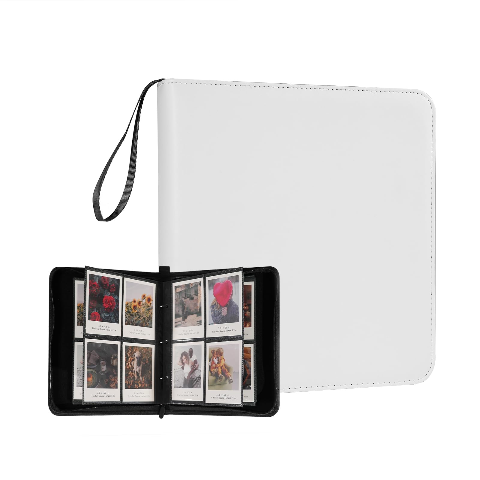 Large Polaroid Photo Album Book For i-Type Square Polaroid 600 Photo and Instax Wide Film Pictures (White)-image-28
