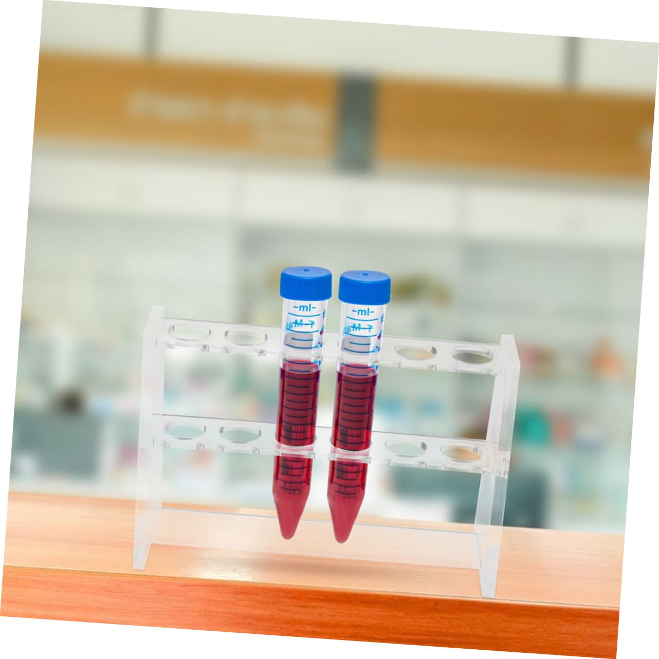PRETYZOOM 8 Pezzi Supporto Trasparente per Provette Portaprovette con Organizer Laboratorio per Chimica e Biologia Struttura Stabile per Gestione Efficiente Campioni