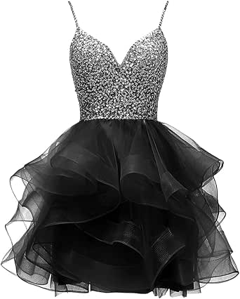 Pink Mini Sweet 16 Dress Cute Sequins Short Prom Graduation Gown OM133