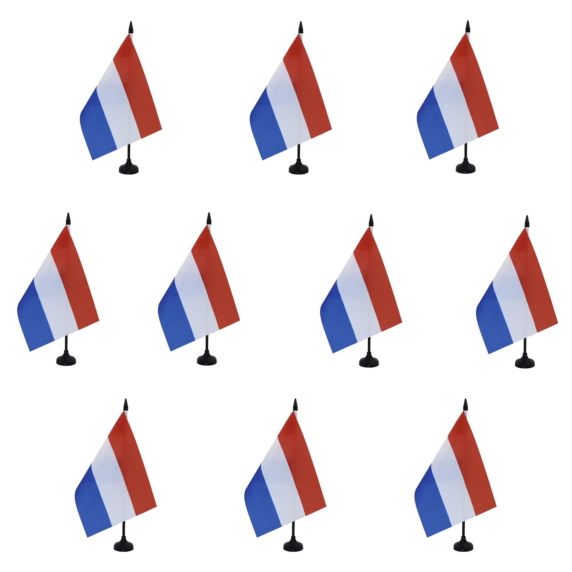 AZ FLAG Pack of 10 Netherlands Table Flags 6x8 in Plastic Base