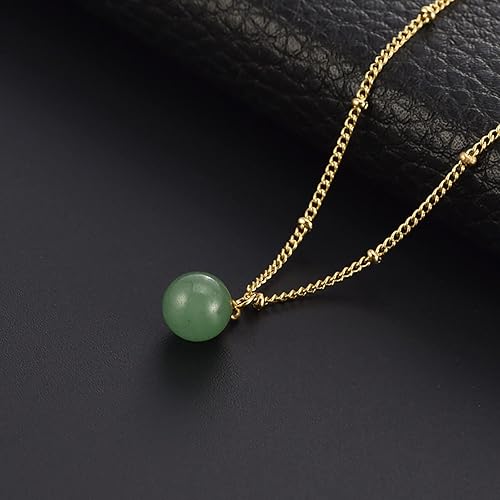 Miniatura 5 de Natural Jade Necklace for Women 18K Gold Plated Green Jade Pendant Necklace Good Luck Necklaces Anniversary Gifts for Mom Lover