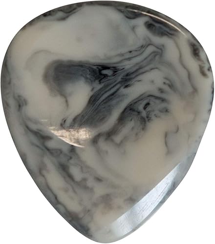 Stanford Guitar Pick Stoned White Black Resin Luxus Gitarren Plektrum aus Kunstharz fA r Akustikgitarre  E-Gitarre  Ukulele  Bass