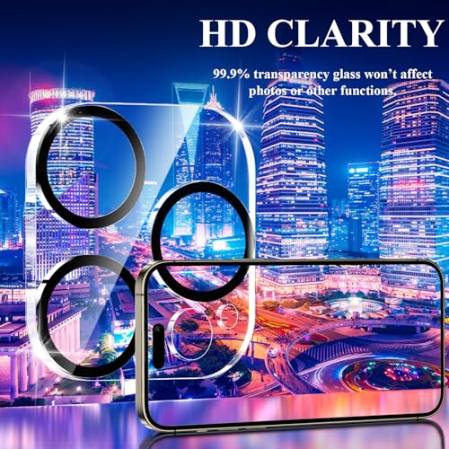 Image of YWXTW Camera Lens Protector for iPhone 16 Pro Max, Camera Lens Protector iPhone 16 Pro, Night Shooting Mode, Anti Scratch HD Clear, 9H Hardness 5 Pack
