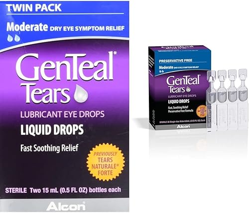 Miniatura 5 de GenTeal Tears - Gotas lubricantes para los ojos gotas líquidas moderadas paquete individual 05 onzas líquidas paquete de 2 el paquete puede variar
