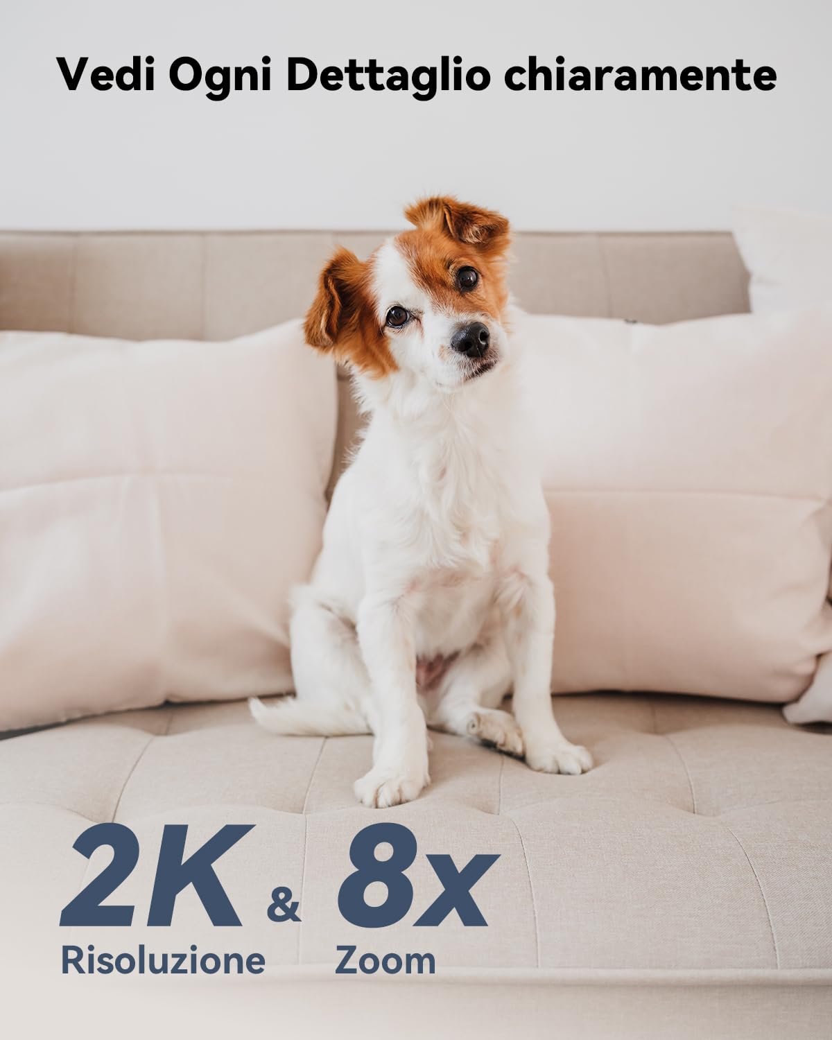 Imou 2K Telecamera WiFi Interno con One-Touch Chiamata, 3MP Telecamera da Interno con Crociera Automatica, Rilevamento AI Umano/Animali, Visione Notturna a Colori, Modalità Privata, 2,4/5GHz