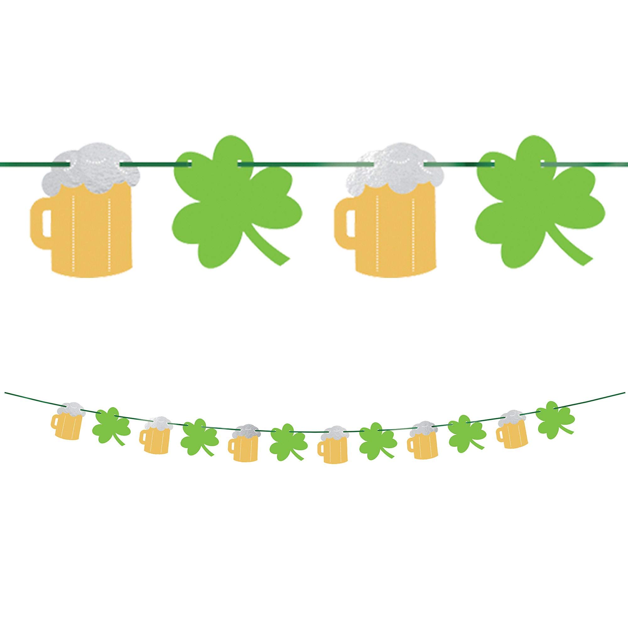 Amscan 120431 Banner Beer & Shamrock, Green