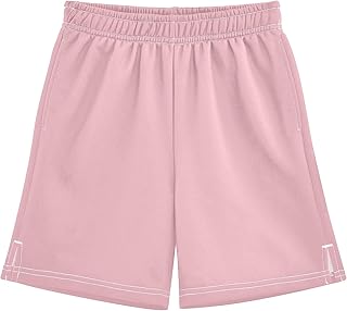 Pantalones cortos de color rosa para niños, pantalones cortos deportivos para gimnasio con bolsillos, para exteriores, 7-15 años
