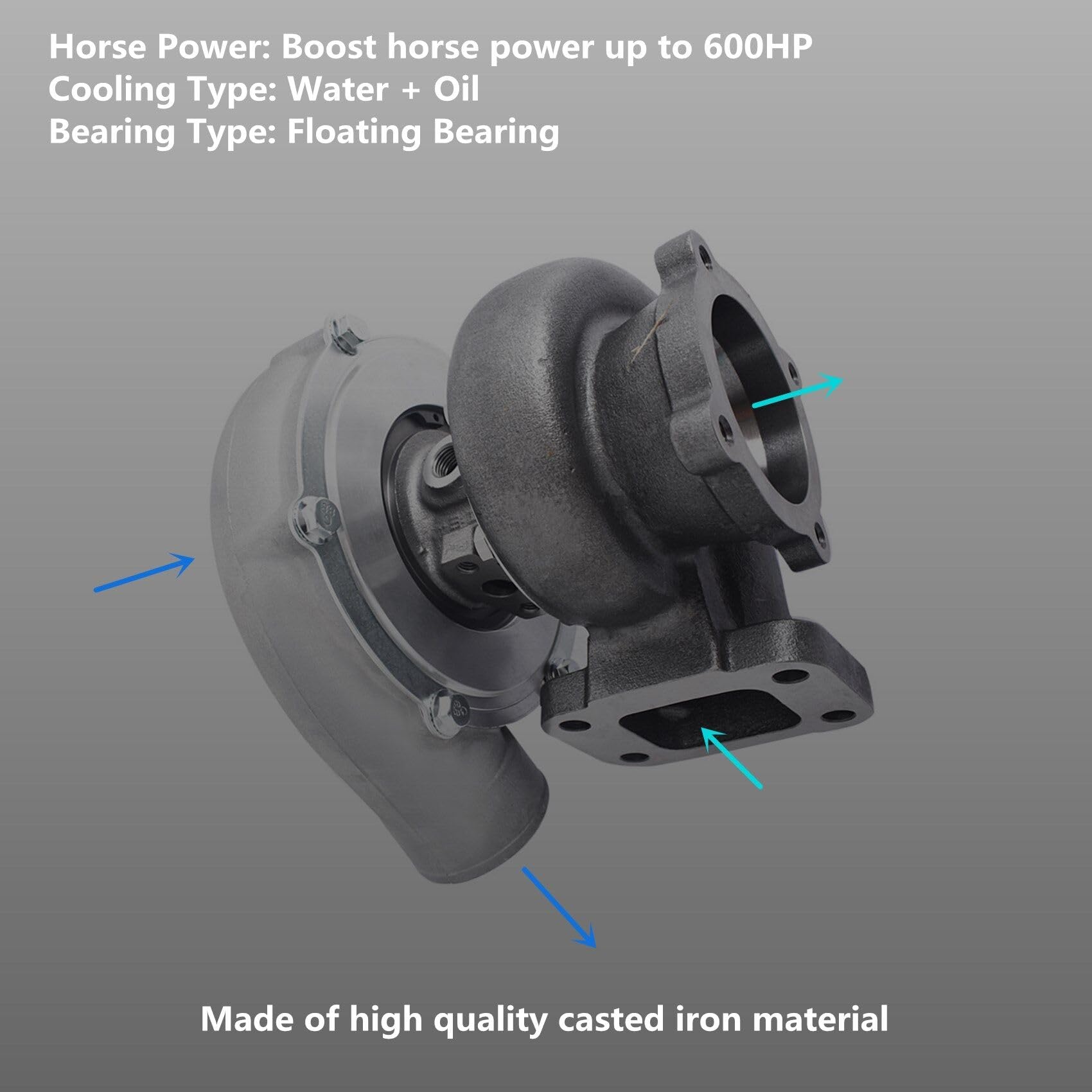 Amazon | Labwork GT35 GT3582 ターボ ターボチャージャー .70 A/R .63
