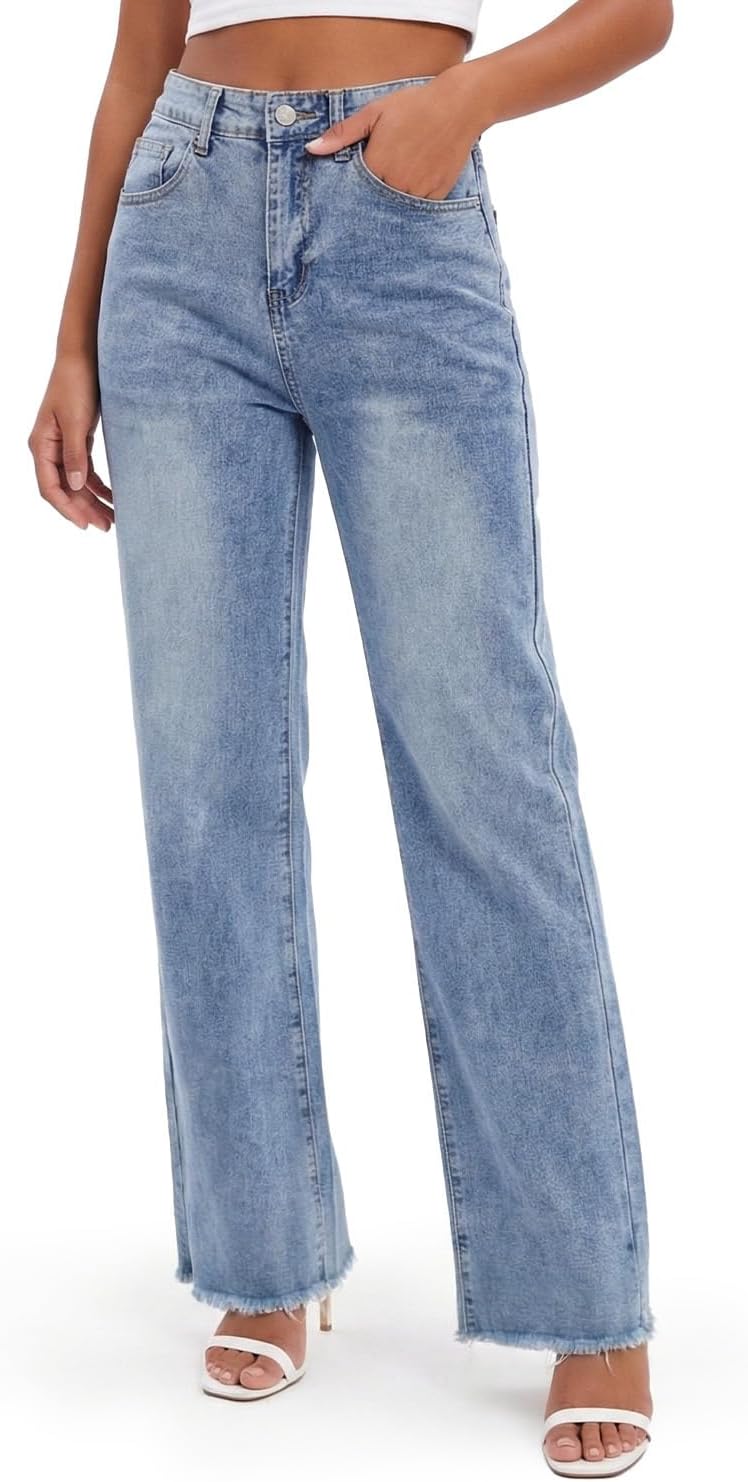 Zylioo Tall Jeans for Women 32"/34" Inseam Long Stretch Denim Pants Straight Leg Mid Rise Classic Fit for Tall Ladies
