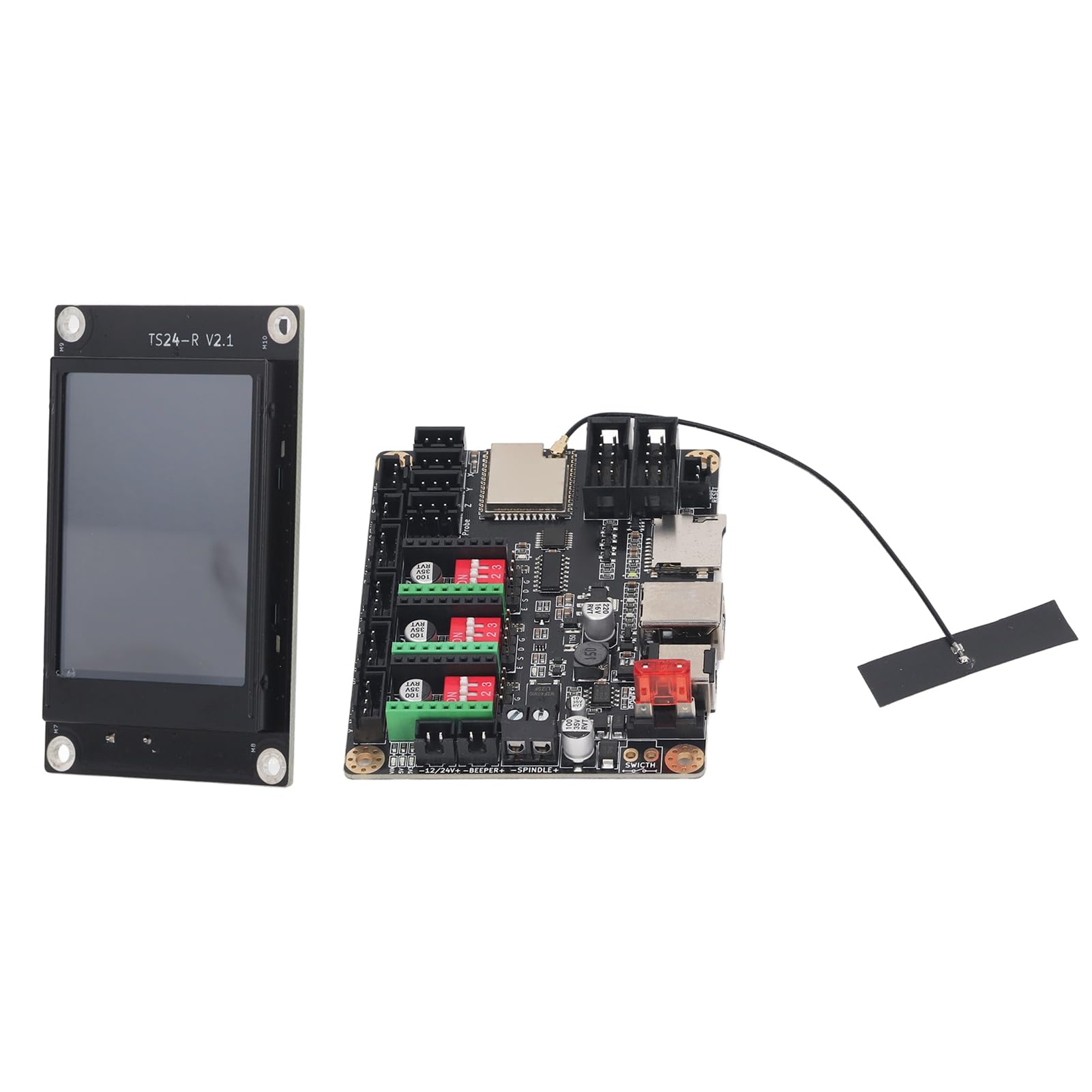 Carte de Contrôle d'imprimante 3D, Carte de Contrôle d'imprimante 3D MKS DLC32 V2.1, Carte de Contrôle 32 Bits avec WIFI 2,4 Pouces TS24 R V2.1, Cartes de Prototypage de