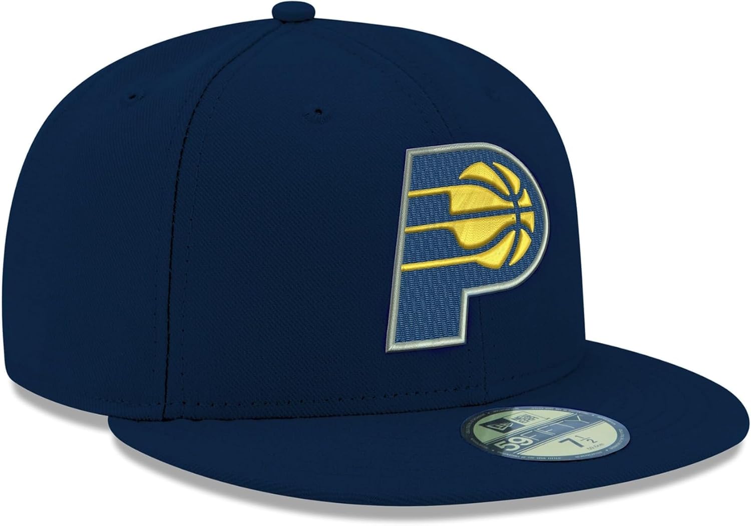 New Era NBA 59FIFTY Team Color Authentic Collection Fitted On Field Game Cap Hat (as1, Numeric, Numeric_7_and_1_Eighth, Indiana Pacers)
