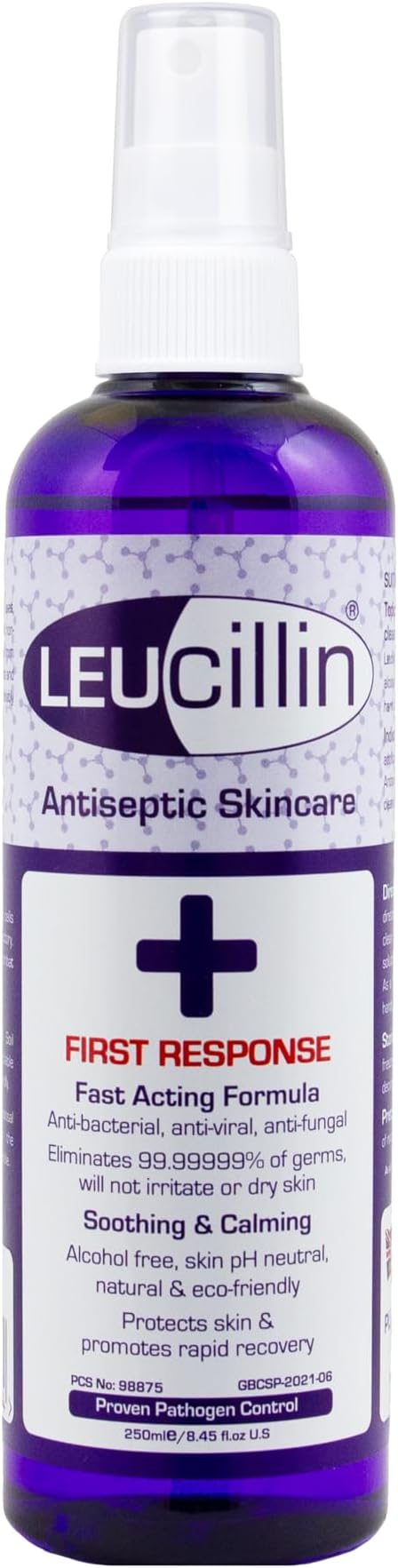 First Response Hypochlorous Acid Spray 250ml – Antibacterial Antiseptic Spray Hand Sanitiser Alcohol Free First Aid & Family Sanitiser (250ml)