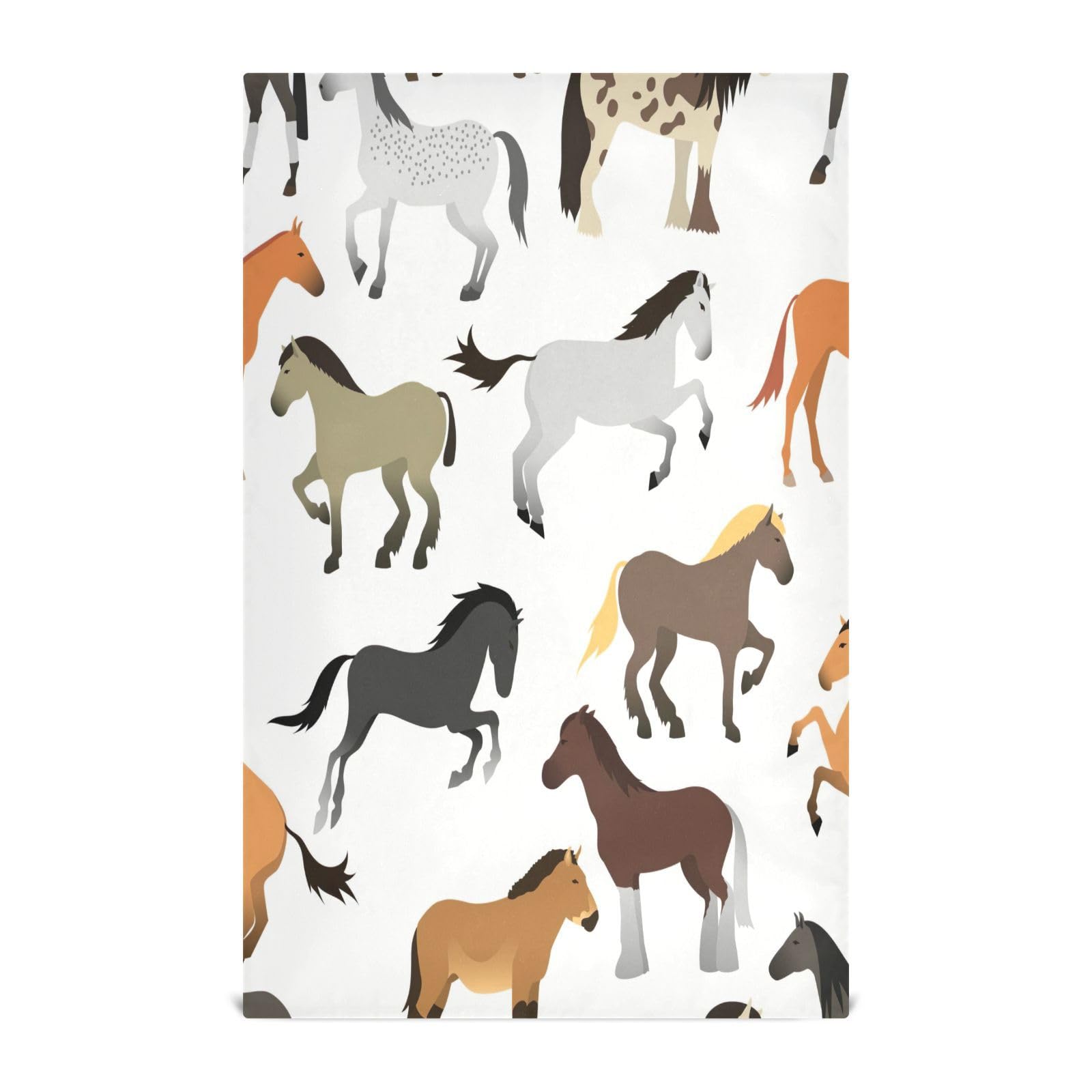RPLIFE Polyester Dish Towels Absorbent,White Cartoon Cats Print, Multi-Functional Kitchen Cloth