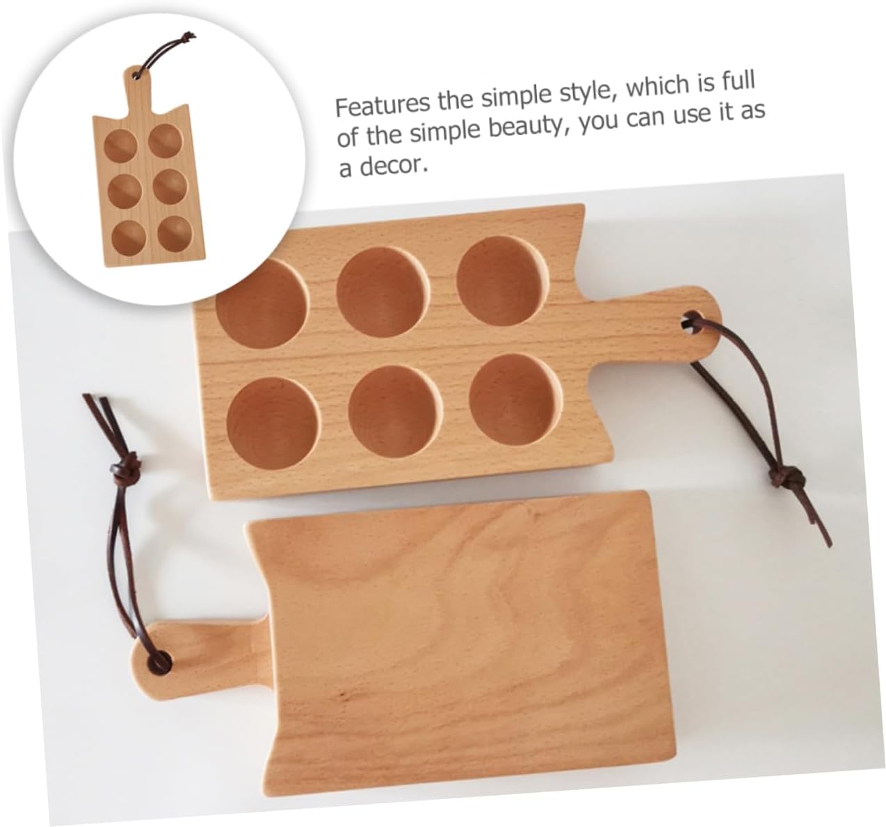 POPETPOP Wooden Egg Holder Tray Multi-Slots Egg Storage Box for Refrigerator Dividers