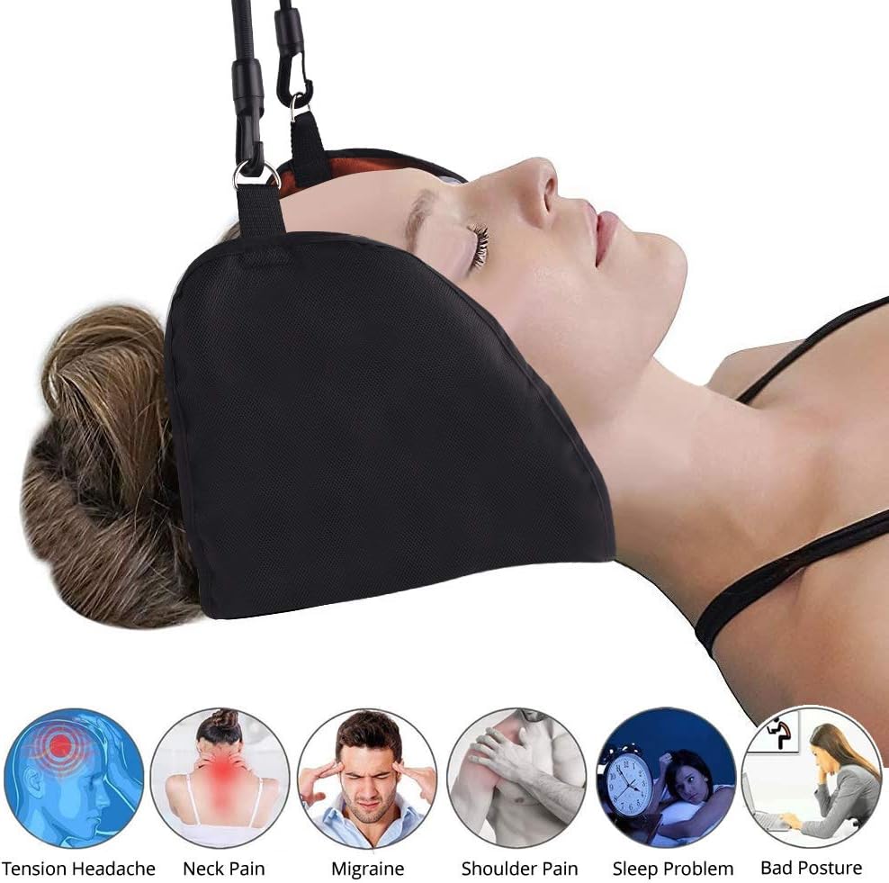 The Hammock for Neck Pain Relief Portable Neck Support & Massager Cervical Traction and Relaxation Device Relief Head & Neck & Shoulder Pain/Stress in 10 Minutes