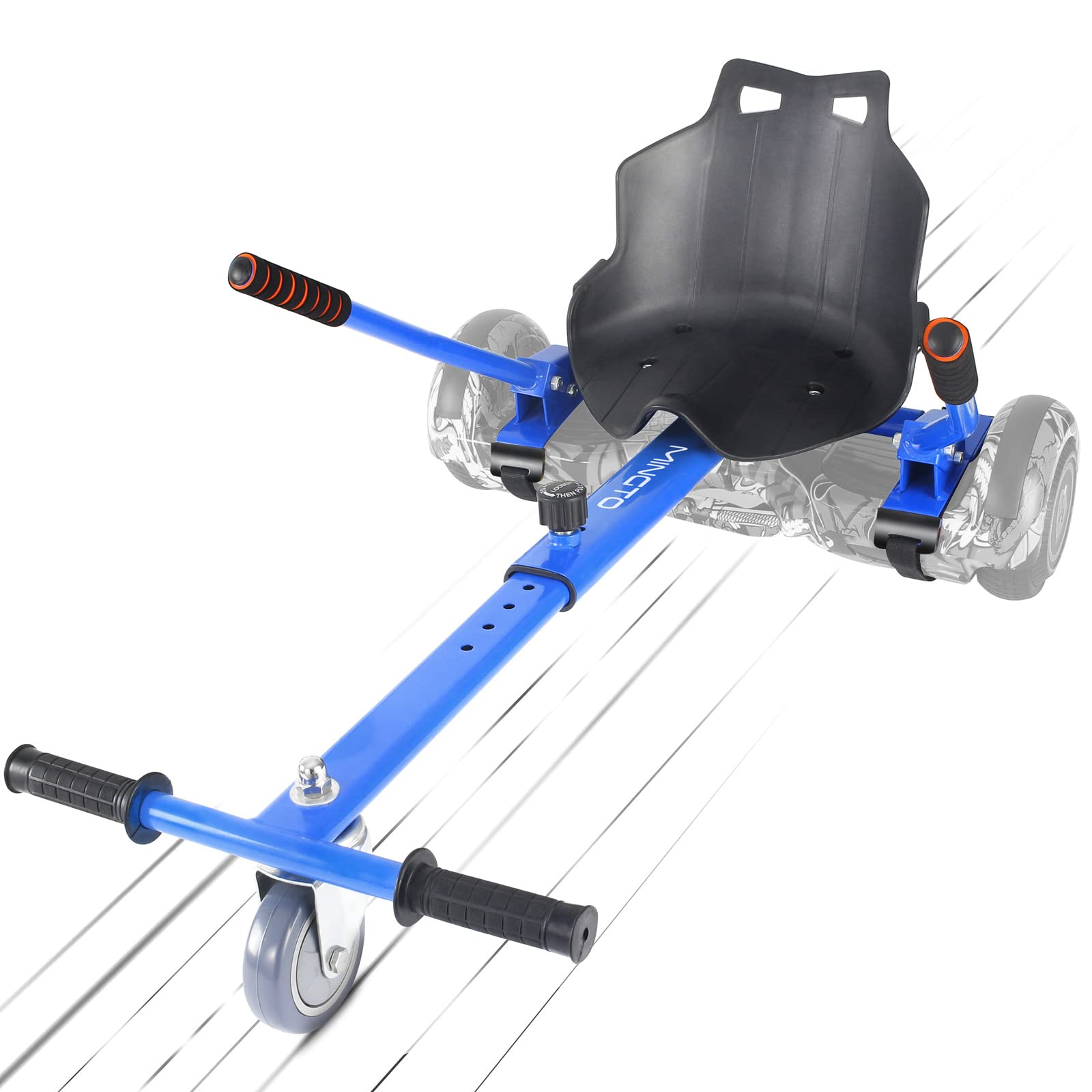 mingto Hoverboard Seat Attachment- Go Kart Adjustable Frame Length Hoverboard Attachment for 6.5" 8" 10" Hoverboard Self Balancing Scooter & Ideal Gift for Kids&Adults