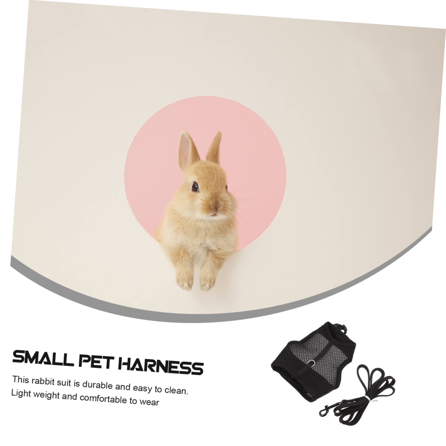 ABOOFAN 5 Ensembles Harnais de Lapin Jupe Chiot Gilet Lapin Laisse Corde de Marche de Fournitures de Marche de Cochon d'Inde Ceinture Anneau de chaîne Positionner Sangle