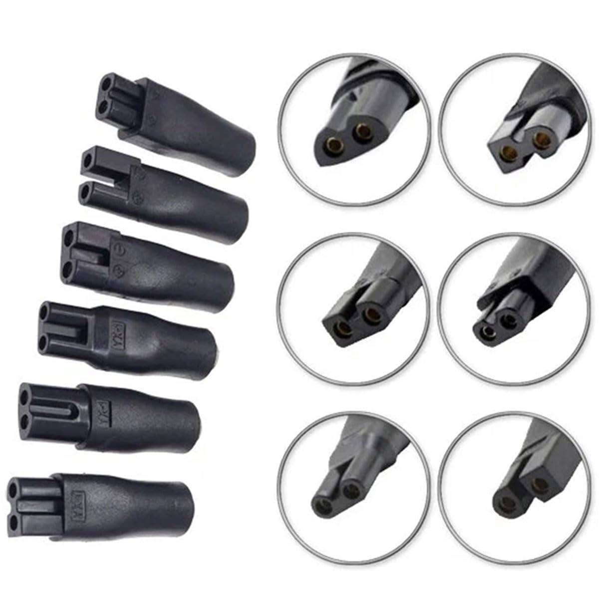 Cavo Caricabatterie USB Universale per Rasoio con 6 Adattatori 5V