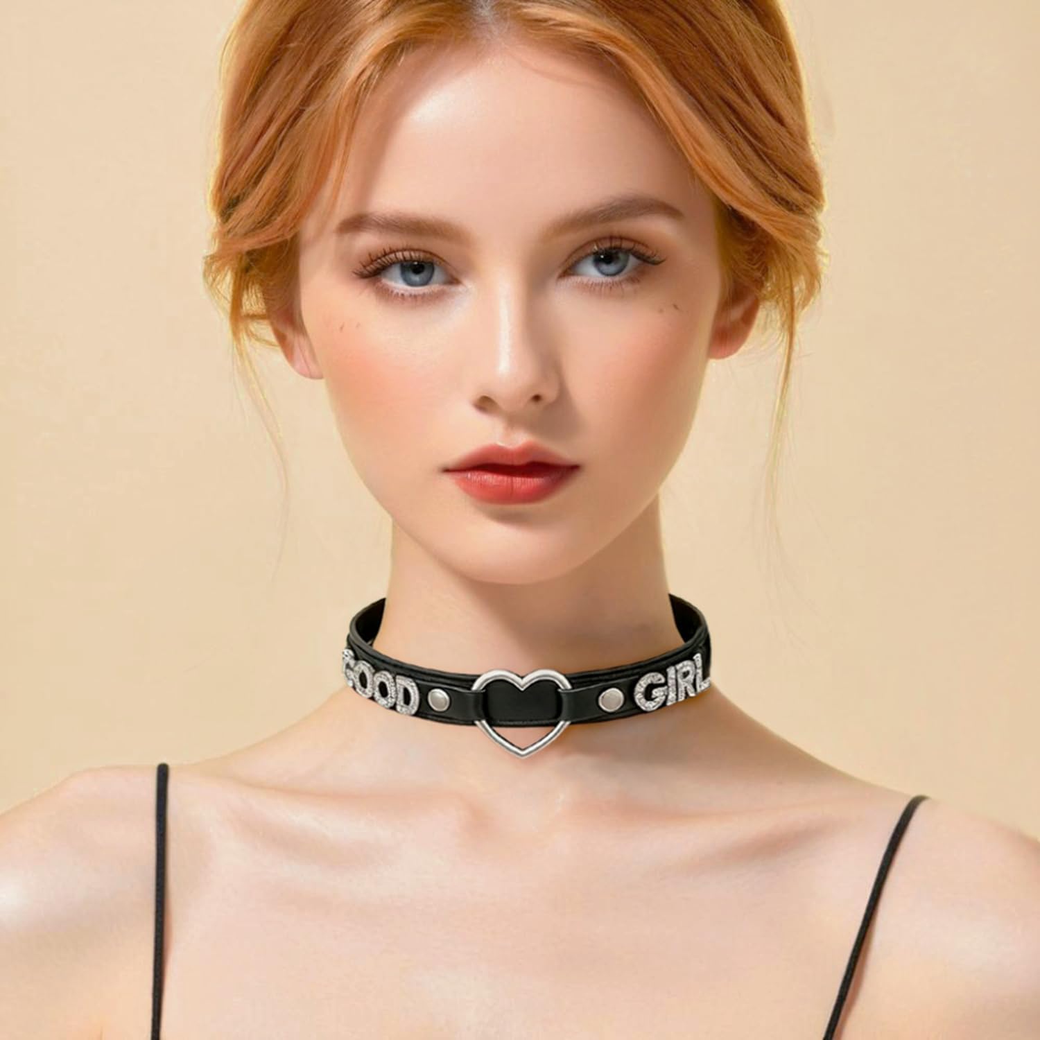 Gothic Leather Choker for Women, PU Leather Adjustable Neck Collar, Punk Rock Choker Necklace for Daily Wear, Cosplay, Club, music festivals, Anniversary, Valentine's Day Gift Ideas