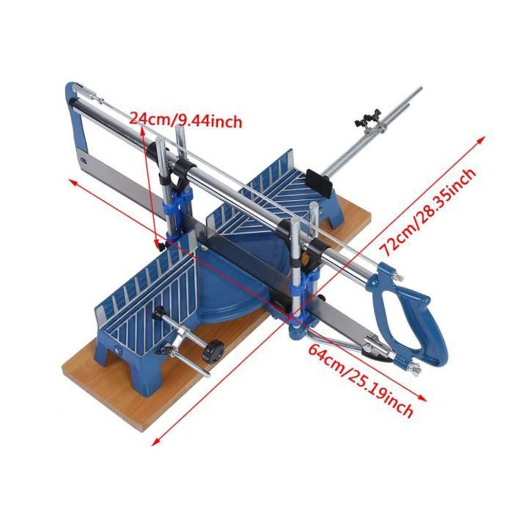 Sierra manual de inglete, sierra manual de precisión con ángulo de hierro para carpintería, madera, corte de aluminio, 22,5°, 30°, 36°, 45°, 90°, herramienta manual resistente