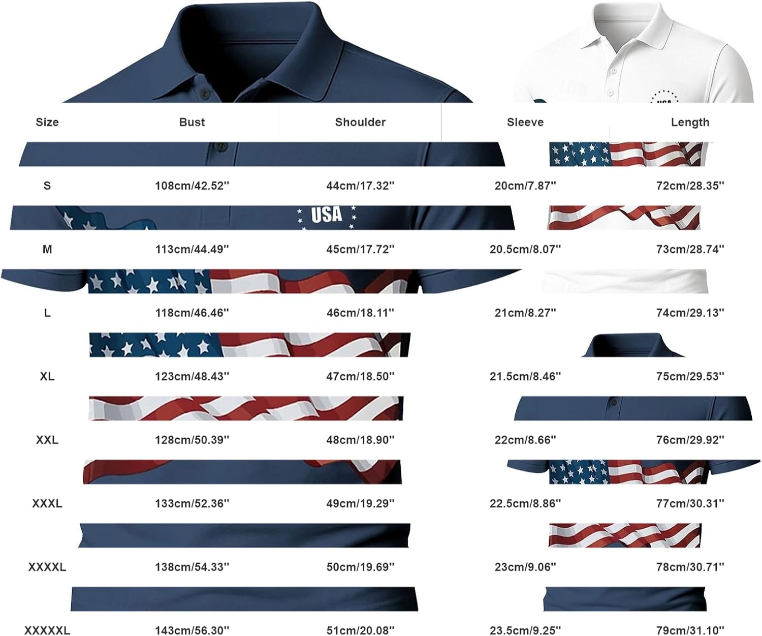 Funny 4th of July Shirts for Men Patriotic Golf Shirts American Flag Polo Shirt USA Clothing Fashion Tops Summer Tee