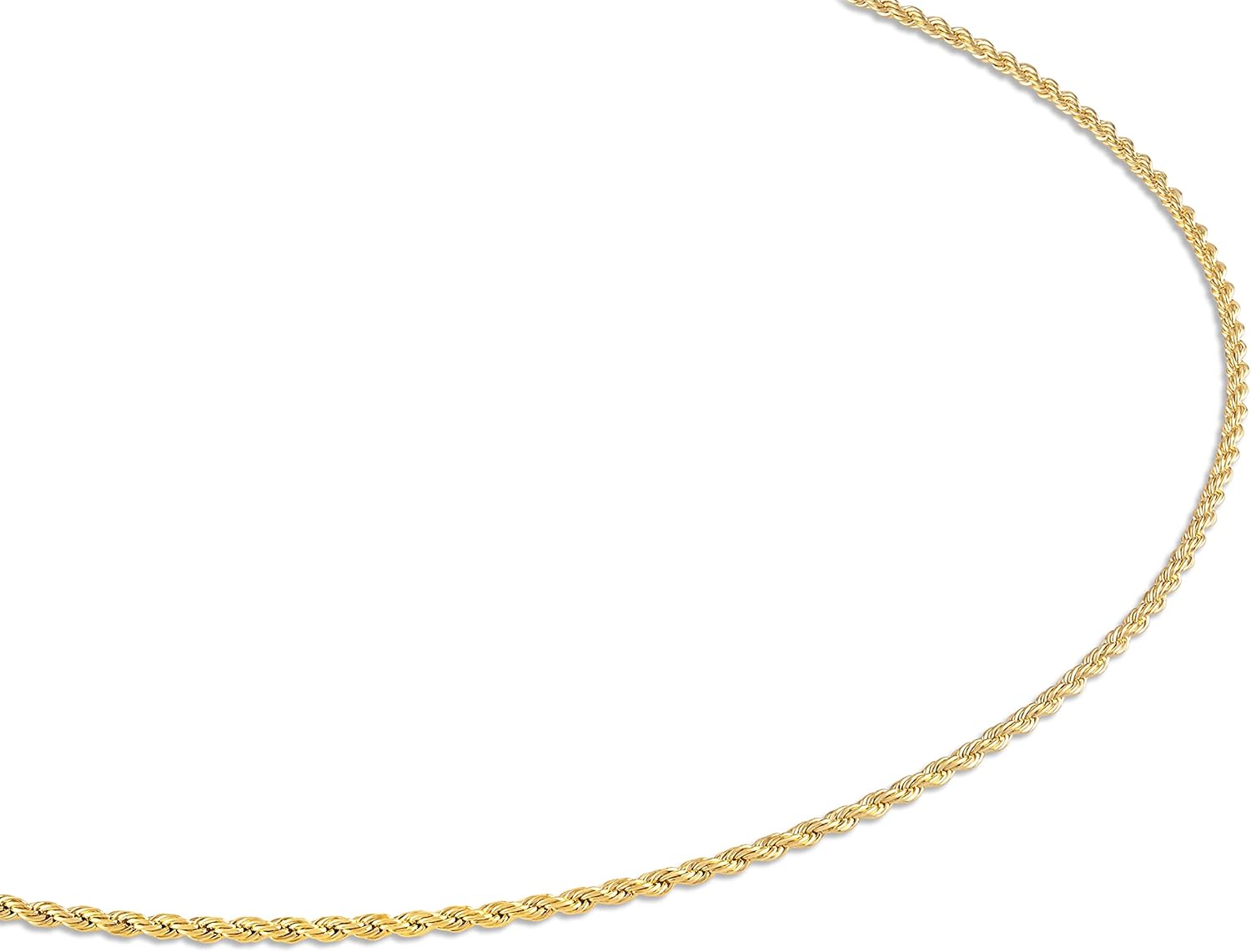 Barzel 18K Gold Plated Rope Chain Necklace - Made In Brazil - Image 6