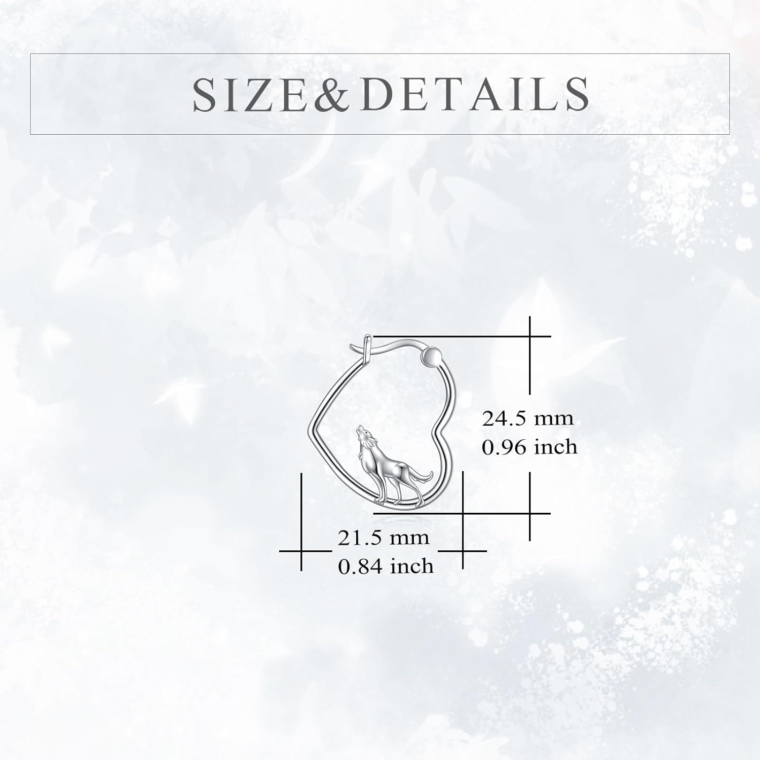 YFN Animal Earrings Sterling Silver Animal Heart Hoop Dangle Earrings Cute Jewelry Gifts for Women - Image 4