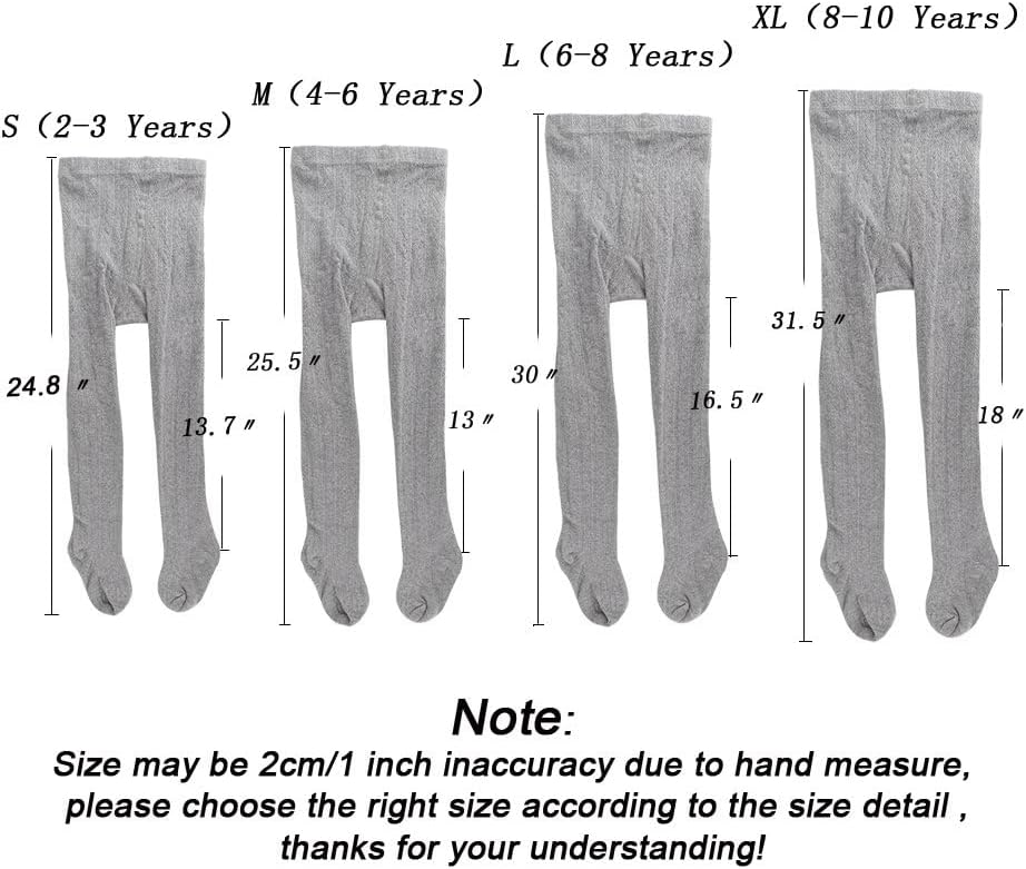 Ehdching 5 Pack Baby Toddler Girls Children Cable Knit Cotton Tights Leggings Stocking Pants - Image 5