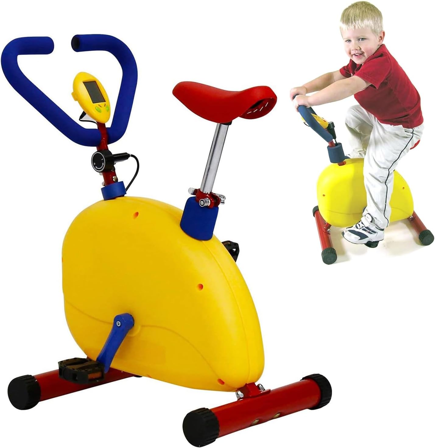 Fun And Fitness Exercise Equipment For Kids Kids Stationary Exercise Bike Adjustable Seat Mini Kids Exercise Bike Suitable For 3 To 8 Years Old Kids