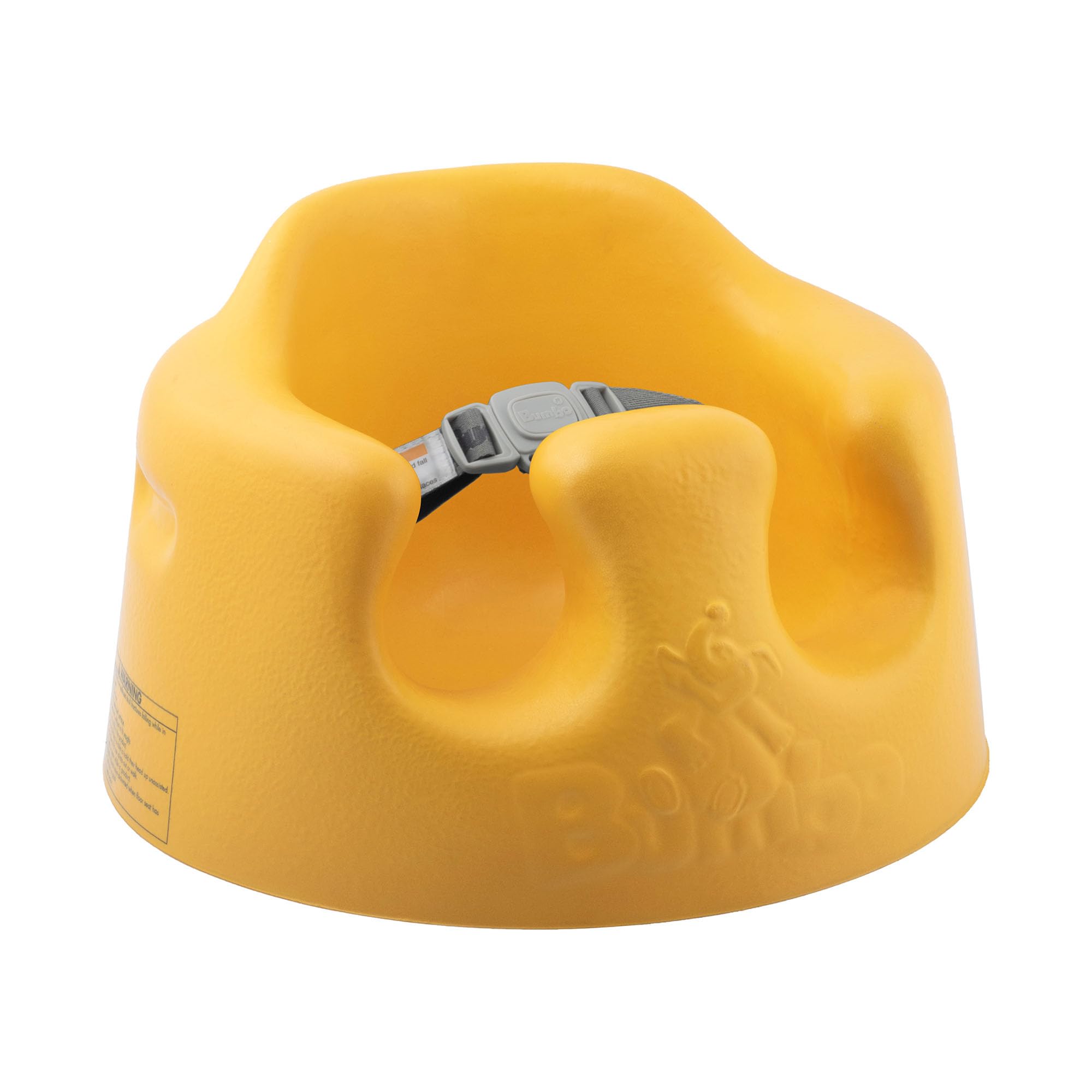 Bumbo Asiento de Suelo para Bebé - Diseño Ergonómico, Fácil de Limpiar, con Arnés de Seguridad - Cómodo y Seguro - Asiento de Apoyo para Bebés de 3 a 12 Meses - Color Amarillo
