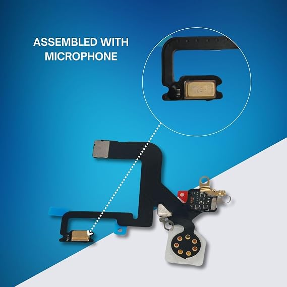 Flash Light Flex Cable Replacement for iPhone 12 Pro - Repair Parts for A2341, A2406, A2407, A2408 Flashlight Module Connector