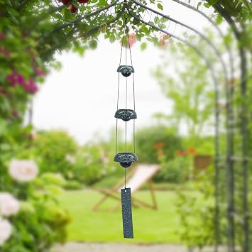 Temple Wind Chimes - Dark Atrovirens, 3 Bells