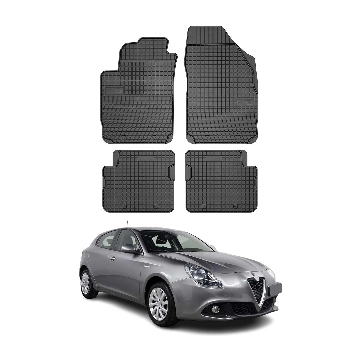 OMAC Fußmatten für Alfa Romeo Giulietta (940) Schrägheck 2010-2020 Schwarz
