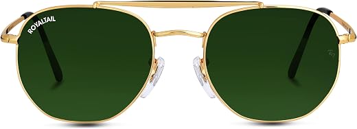 Royaltail Full Rim Round Shape Sunglasses, Unisex Square 100% UV Protected | For Men &amp; Women | For Eye Protection, Safety,...