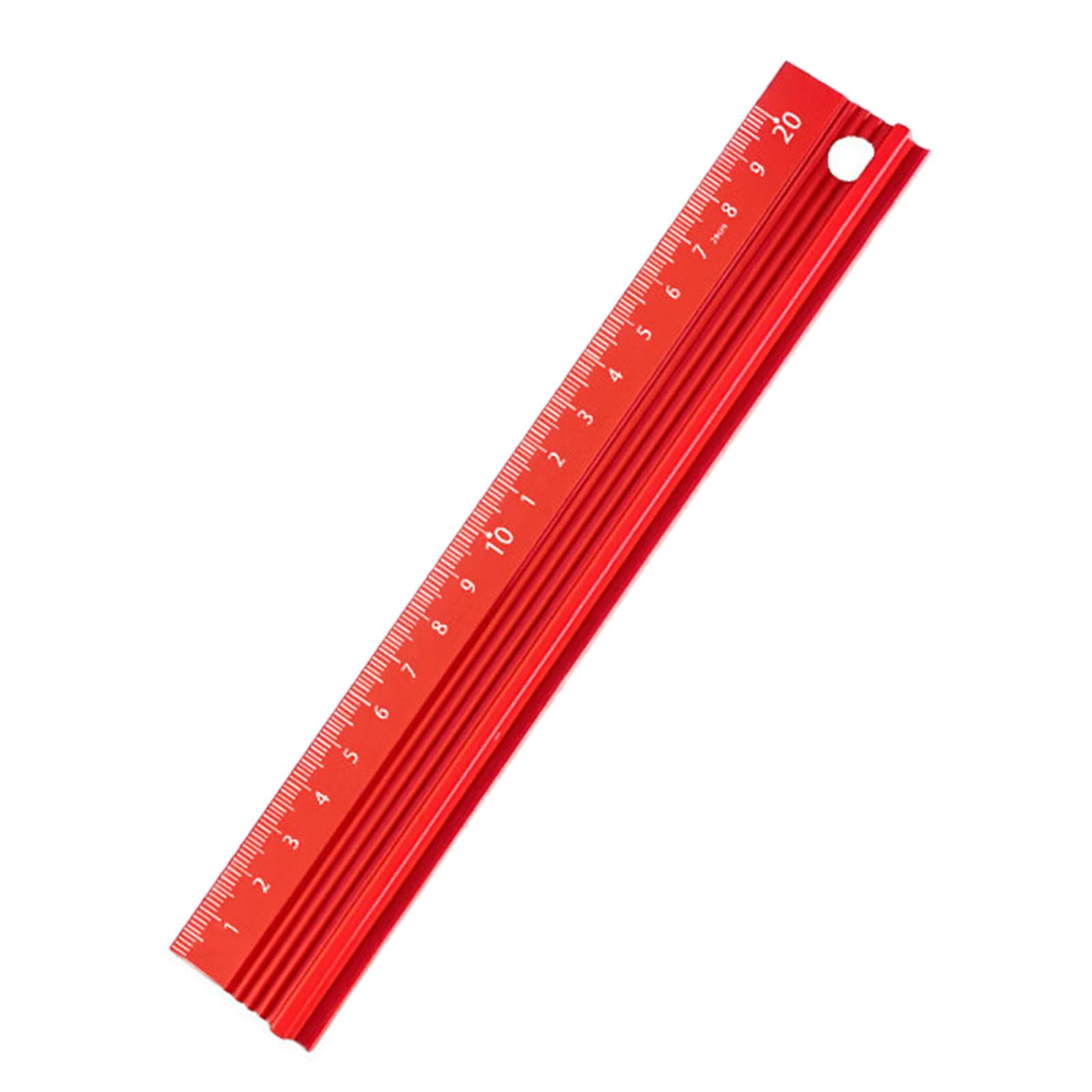 Zbiianxer Red Professional Thickened Aluminum Ruler 3 Size For Accurate Measurement & Smooth Cutting In Crafting & Construction Aluminum Measuring Ruler