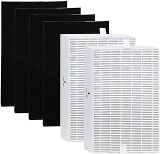 SaferCCTV HPA100 filtros de Repuesto HEPA Premium compatibles con el purificador de Aire Honeywell, 2 filtros HEPA + 4 prefiltros de carbón Activado precortados