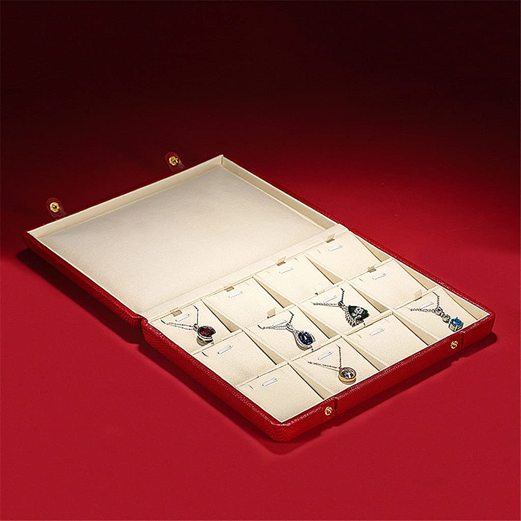Boîte à bijoux en cuir rouge grand écrin de rangement pour vos montres